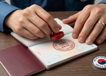 Con dấu của visa Hàn Quốc